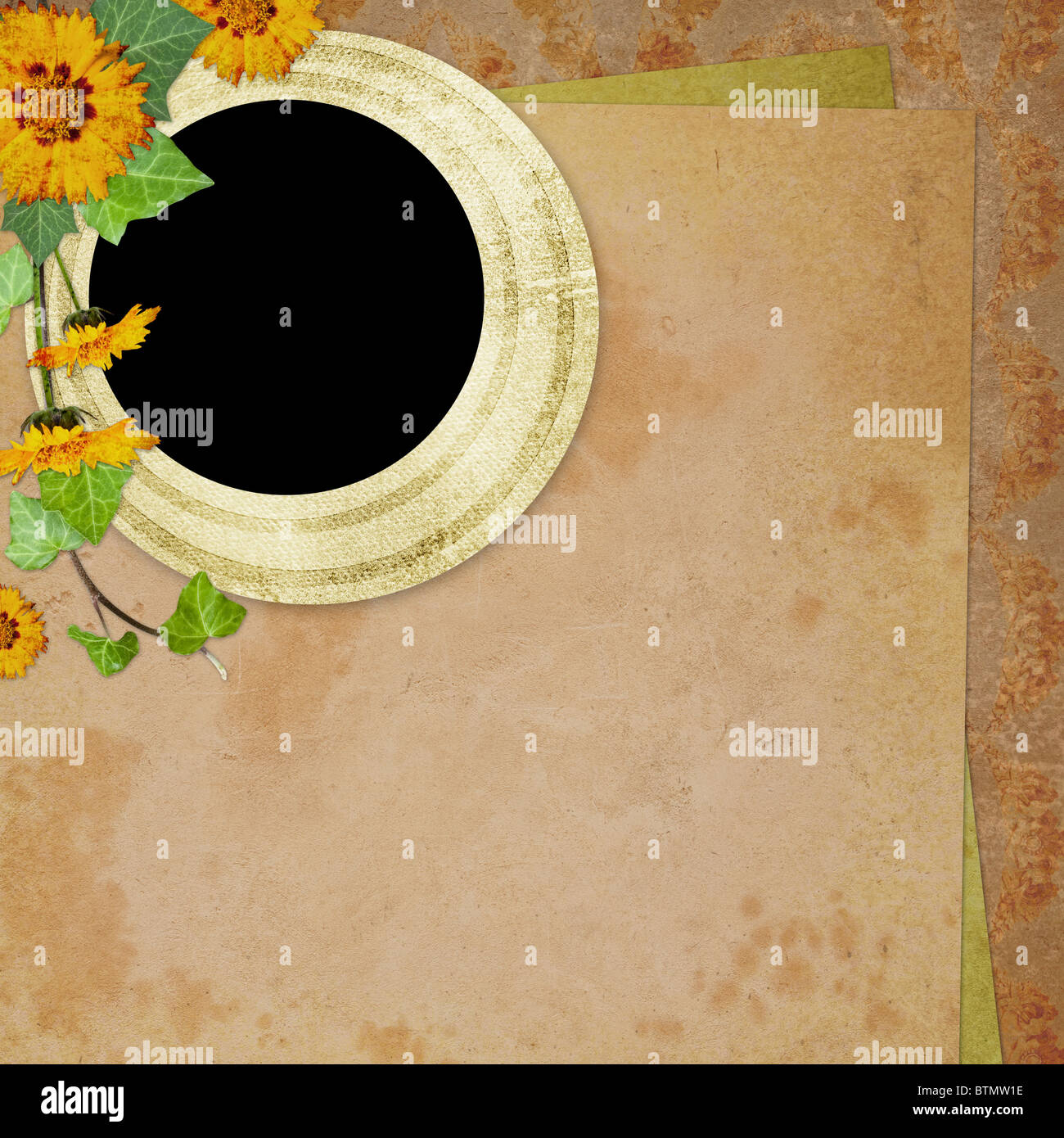 Hintergrund mit Rahmen Stockfoto