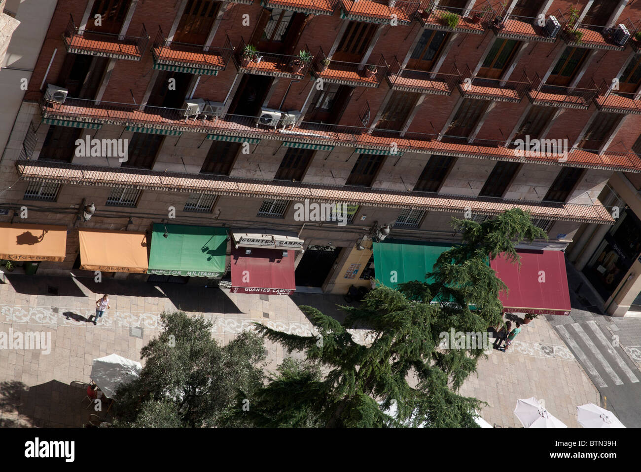 Farbige Schatten gesehen von der Spitze der Kathedrale Valencia-Spanien-Europa-Großbritannien Stockfoto