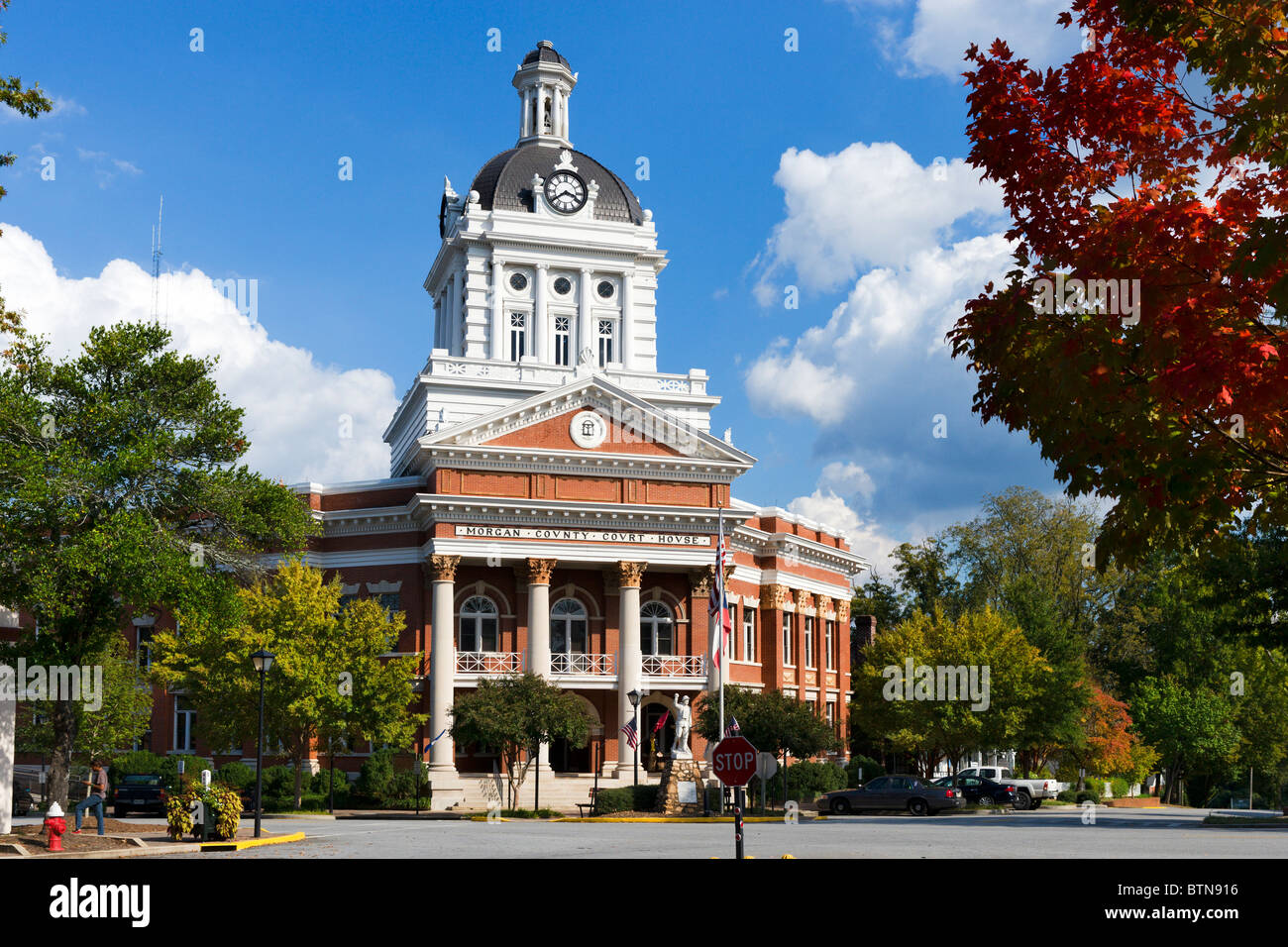 Morgan County Courthouse, Hauptplatz, Madison, Georgia, USA Stockfoto