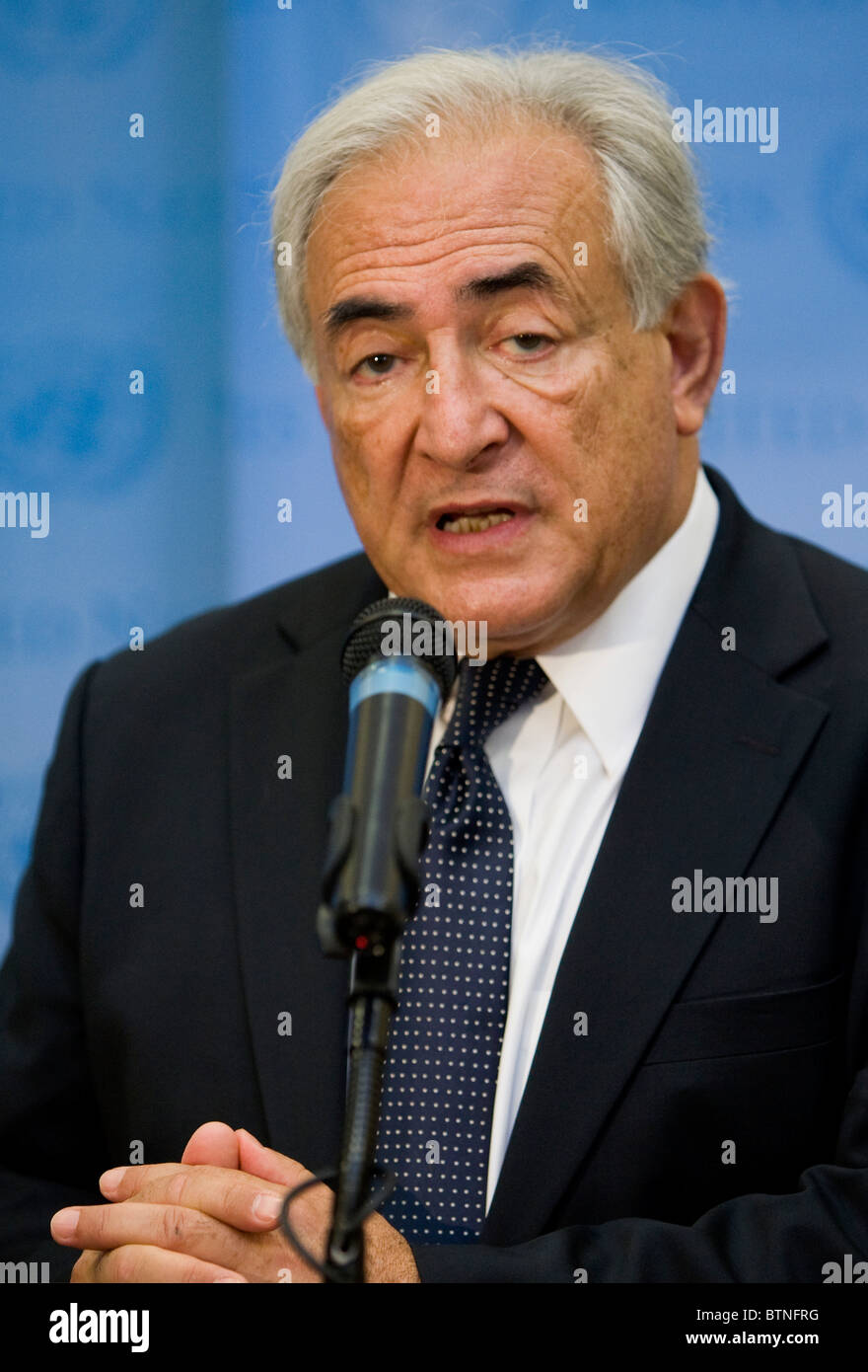 Internationaler Währungsfonds, geschäftsführender Direktor Dominique Strauss-Kahn. Stockfoto
