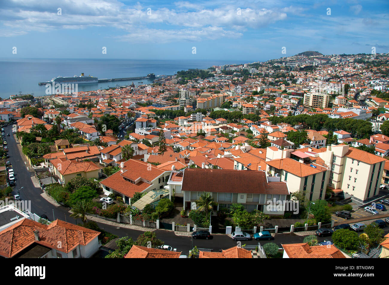 Draufsicht Funchal Madeira Portugal Stockfoto