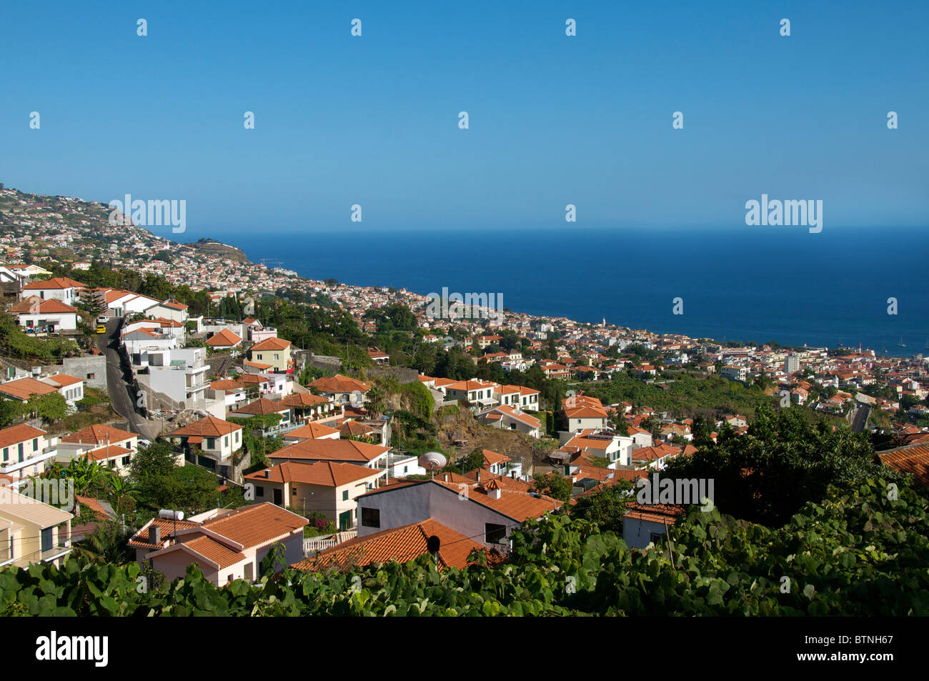 Draufsicht Funchal Madeira Portugal Stockfoto