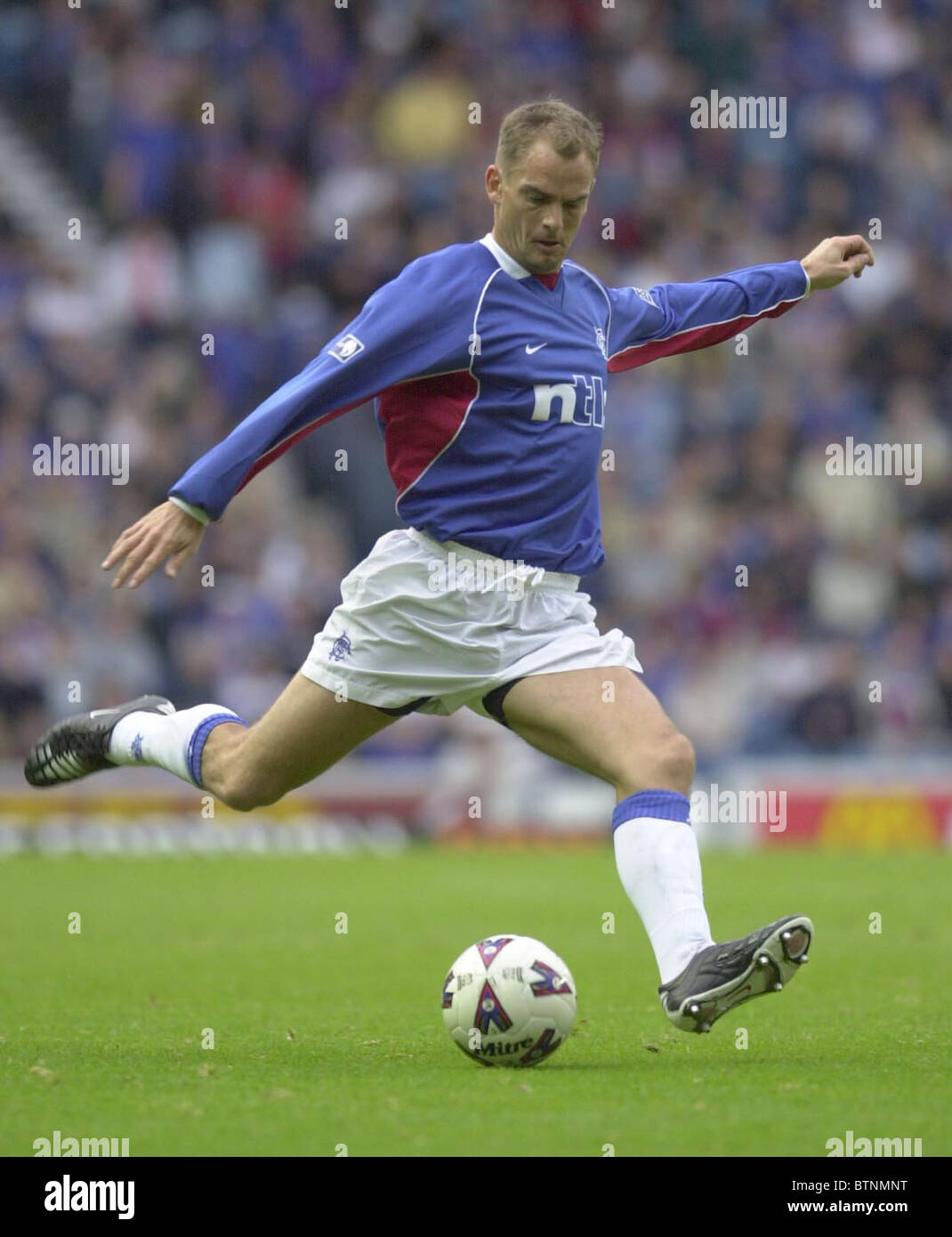 Niederländischer Fußballspieler Ronald De Boer für Glasgow Rangers spielen Stockfoto