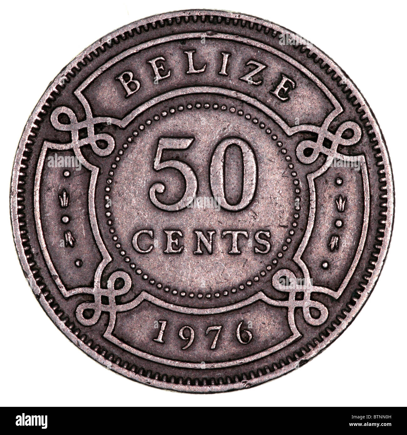 50-Cent-Münze - Belize Stockfoto