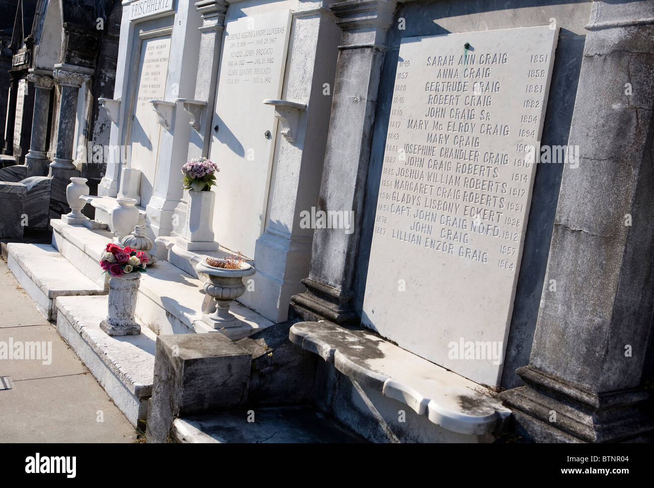 Ein Friedhof in New Orleans. Stockfoto