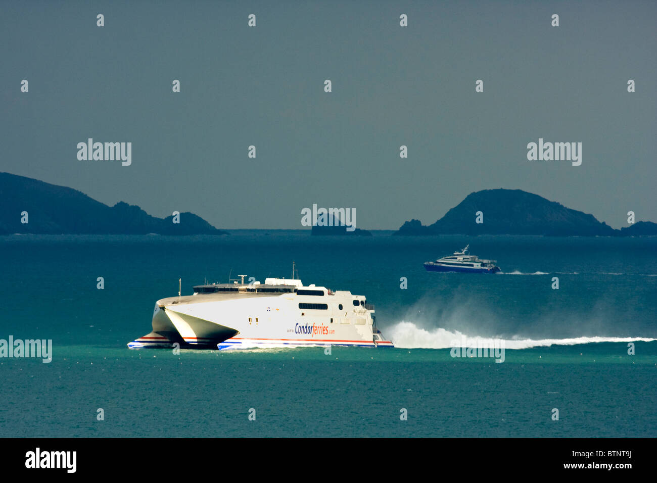 Condor Vitesse nähert sich Guernsey Stockfoto