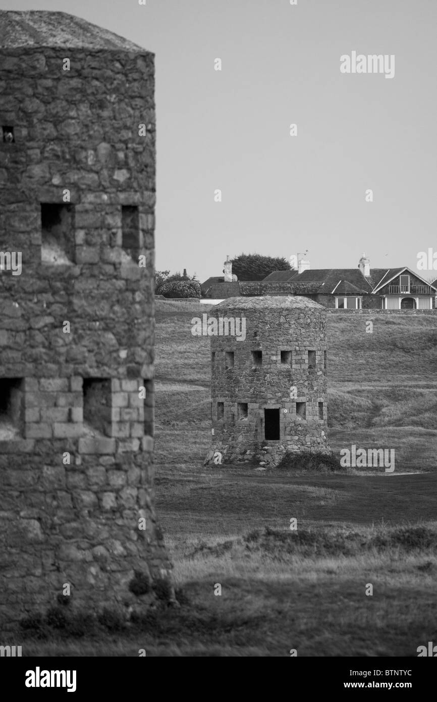 Martello-Türme, l ' Ancresse Common Stockfoto