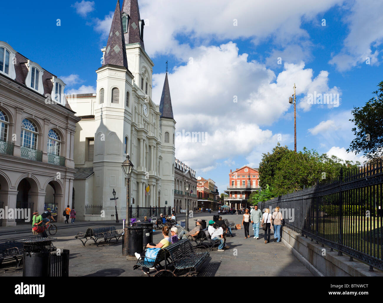 St. Louis Kathedrale, Jackson Square, Französisch Quarter, New Orleans, Louisiana, USA Stockfoto