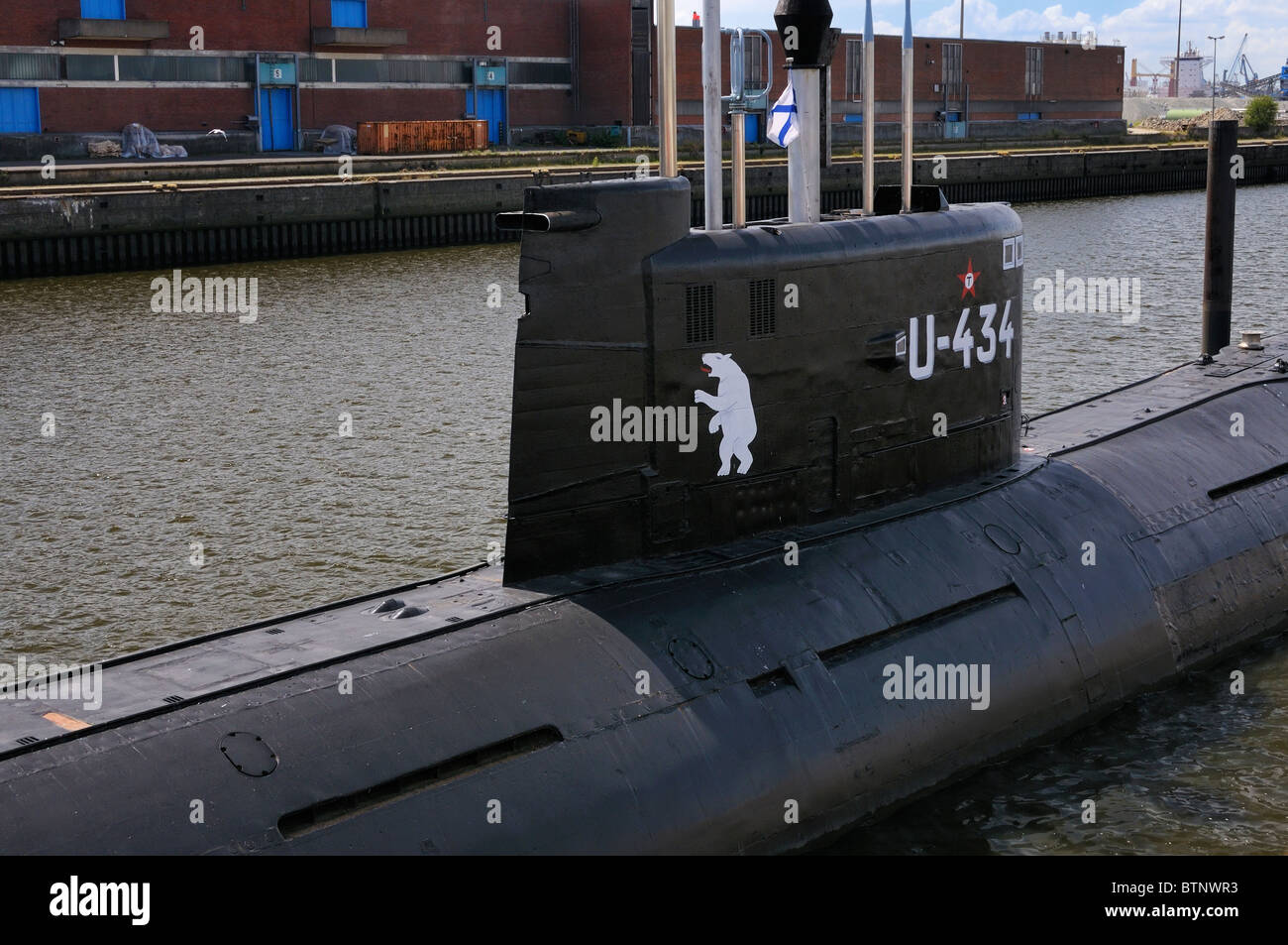 U-434-russischen Tango-Klasse (Projekt 641b) kalten Krieges u-Boot ist heute ein Museum an der Hafen Hamburg, Deutschland. Stockfoto