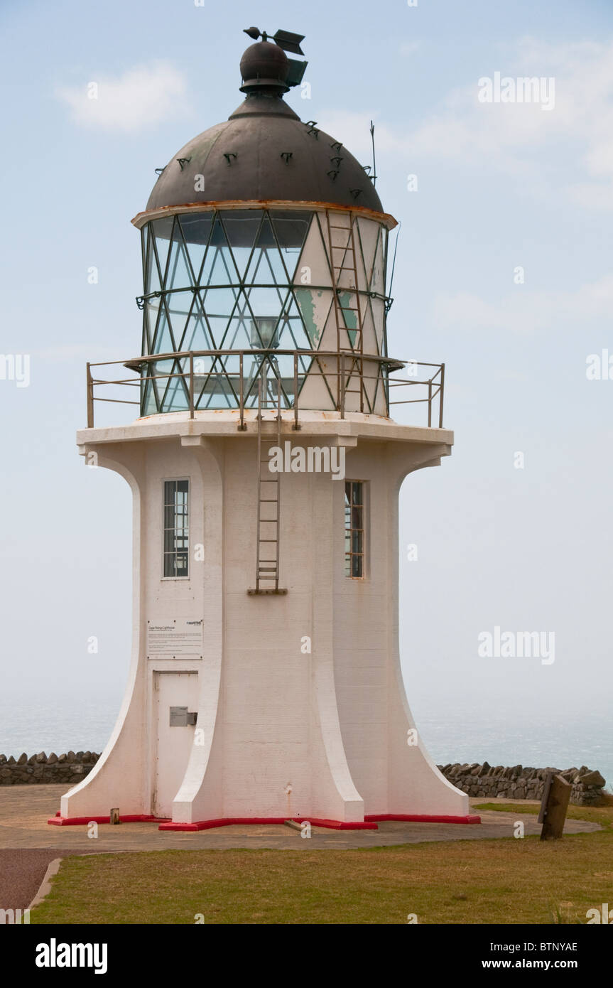 Cape Reinga, Leuchtturm, Cape Maria Van Dieman, Spirits Bay, Te Werahi Beach Motuopao Island, North Island, Neuseeland Stockfoto