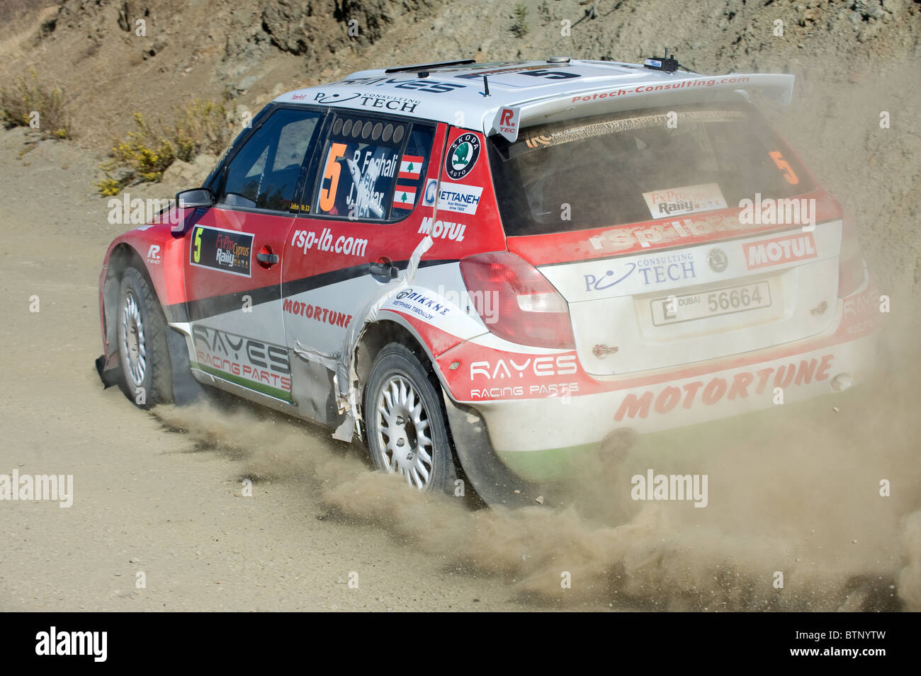 Rallye Zypern 2010: Special Stage 2 (Kalavassos 1) in der Nähe von Lageia.   5. November 2010 Stockfoto