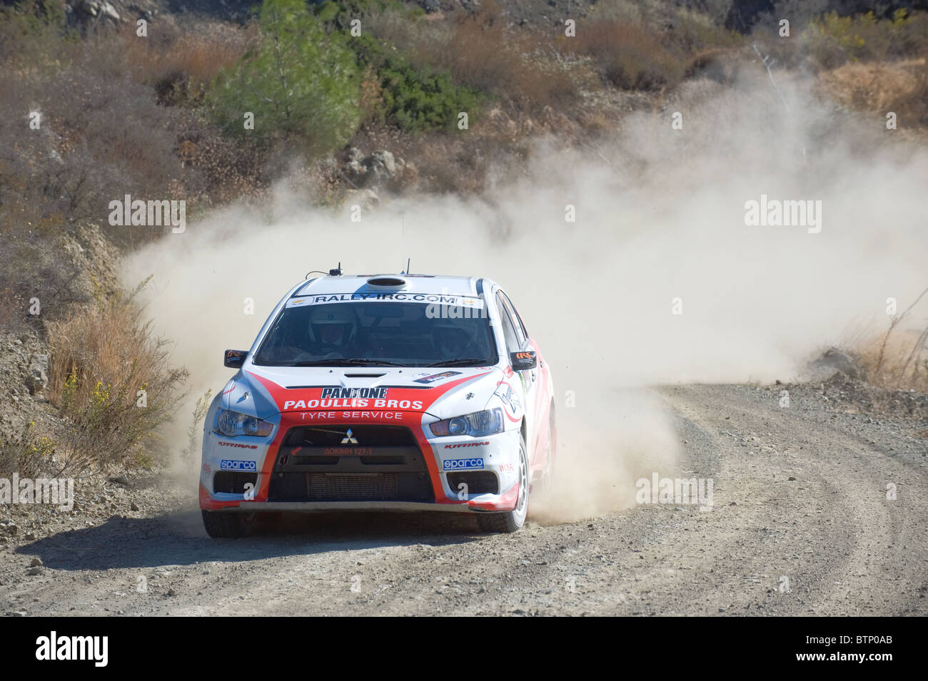 Special Stage 2 (Kalavassos 1) in der Nähe von Lageia 25 5. November 2010 Stockfoto