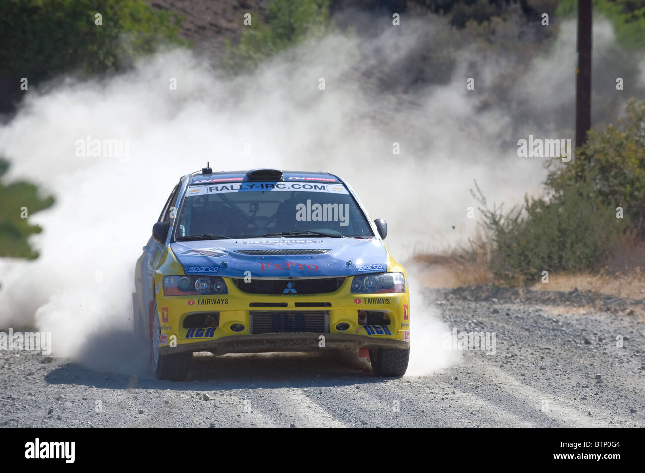 Special Stage 2 (Kalavassos 1) in der Nähe von Lageia 30 5. November 2010 Stockfoto