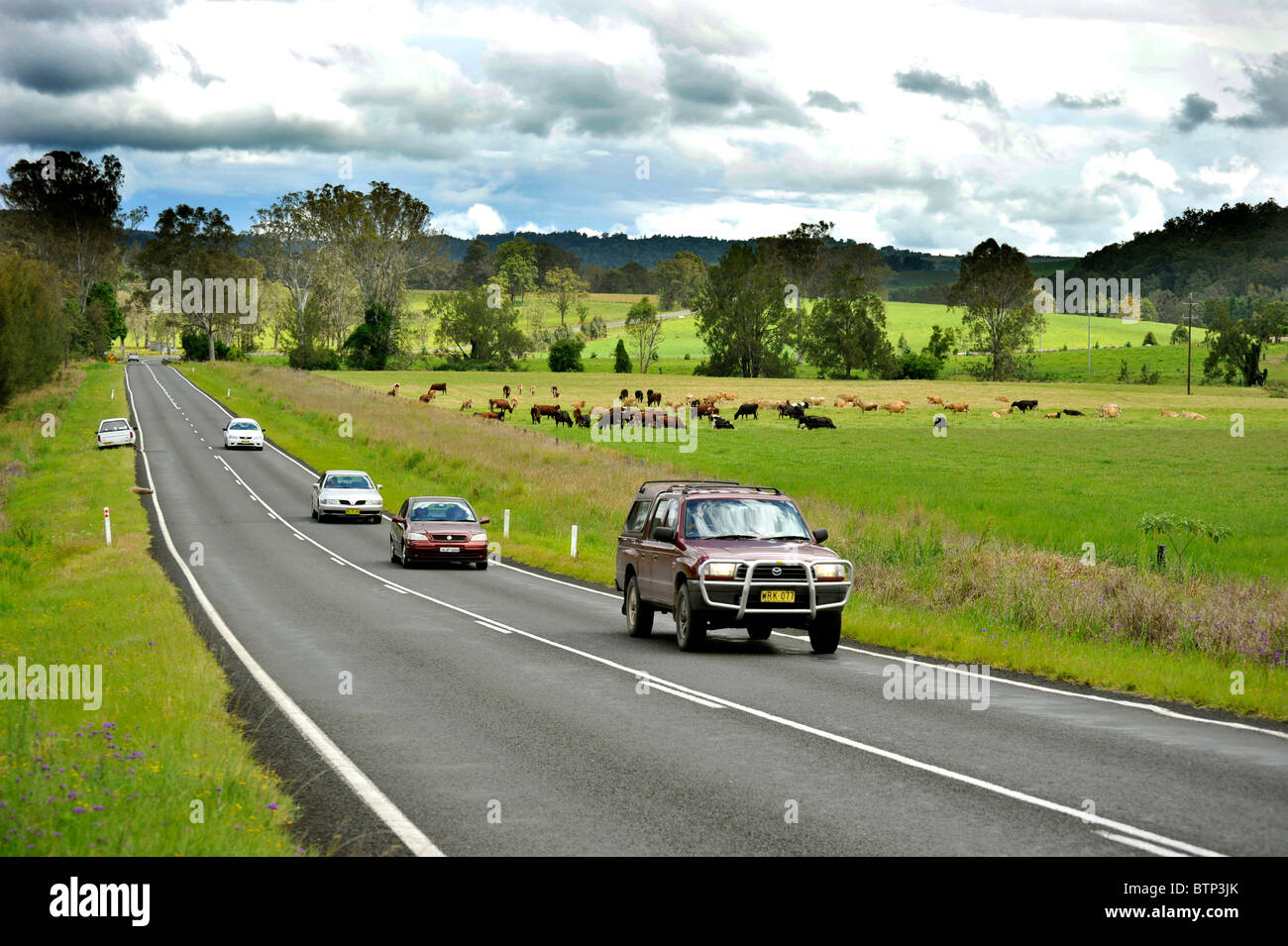 Bruxner Highway Mummulgum Tenterfield NSW Australia Stockfoto