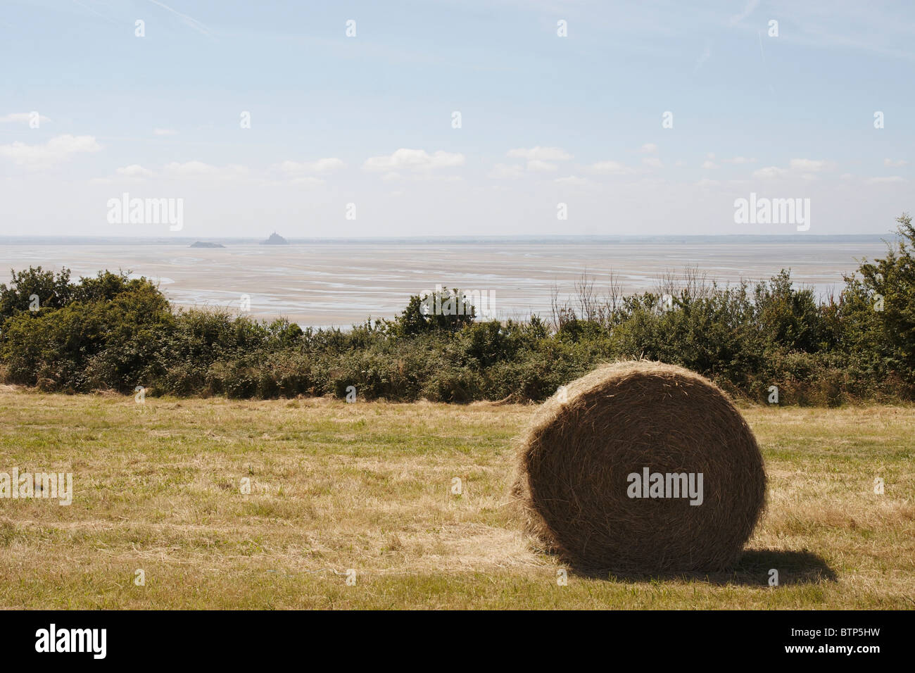 Frankreich, Normandie, Bayeux, Mt. St. Michel, Mt. St. MIchel aus gesehen Stockfoto