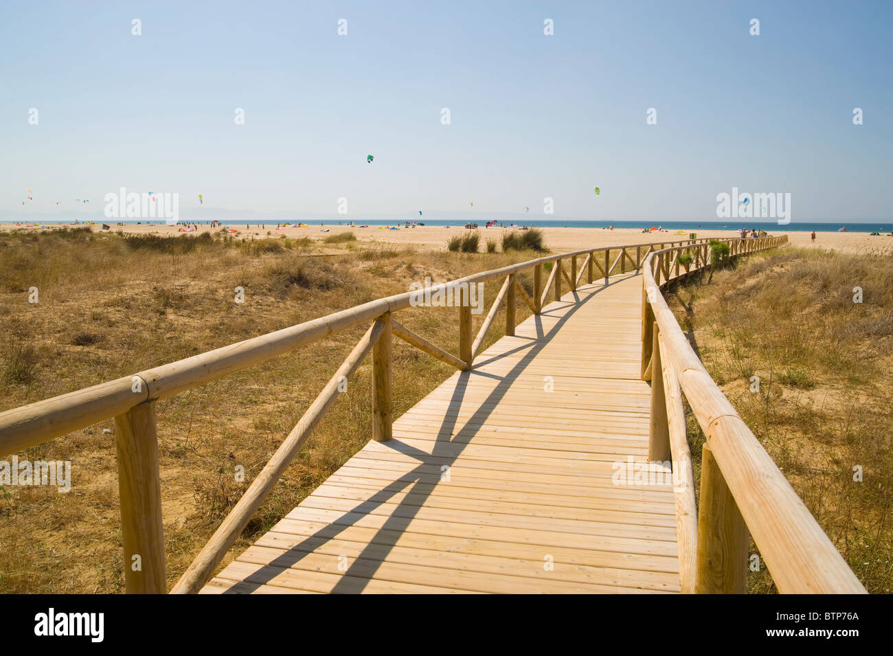Playa de Los Lances, Tarifa, Spanien Stockfoto