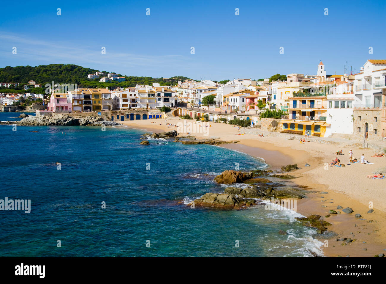 Calella de Palafrugell, Strand Costa Brava, Katalonien, Spanien Stockfoto
