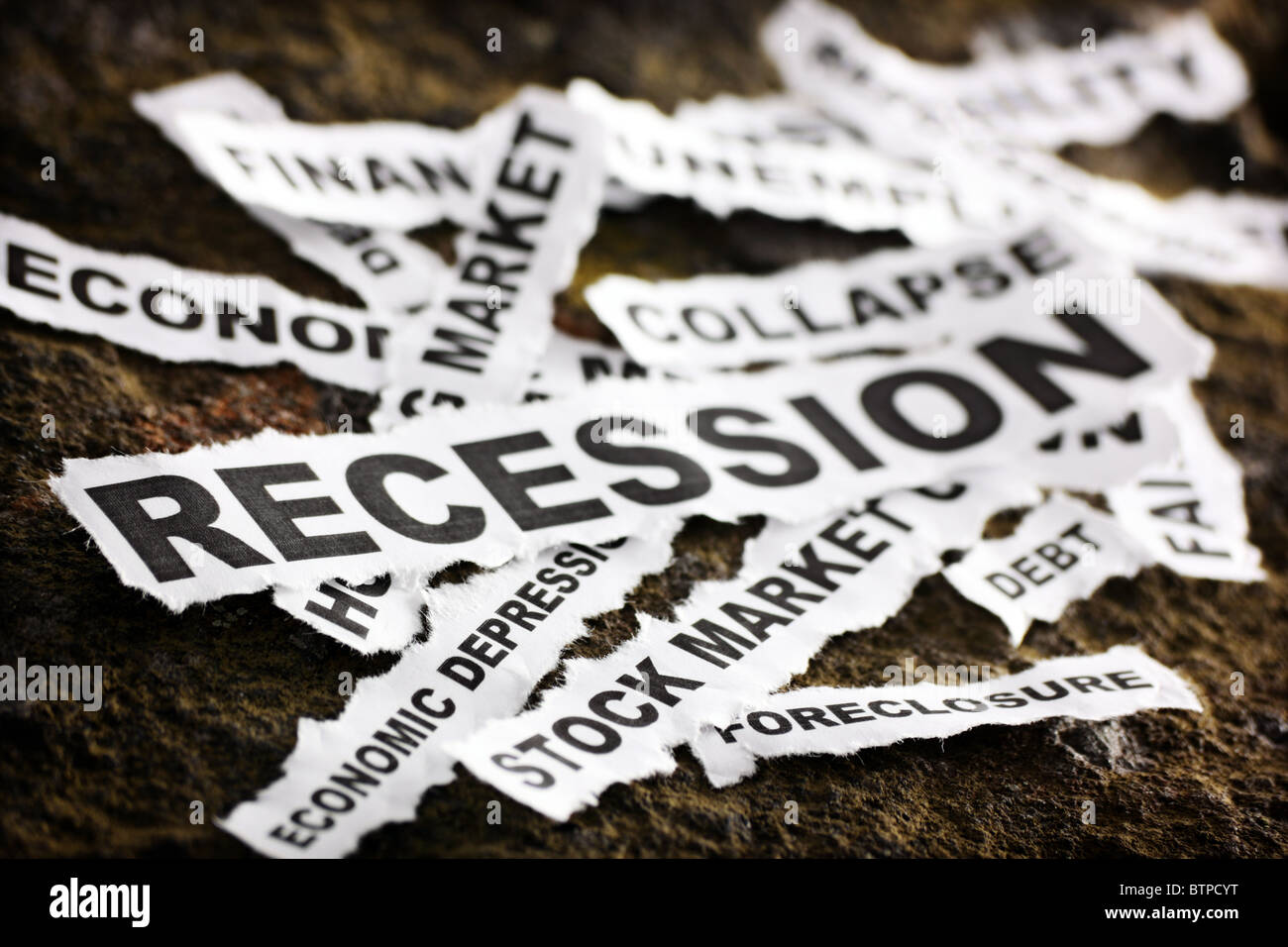 Rezession Stockfoto