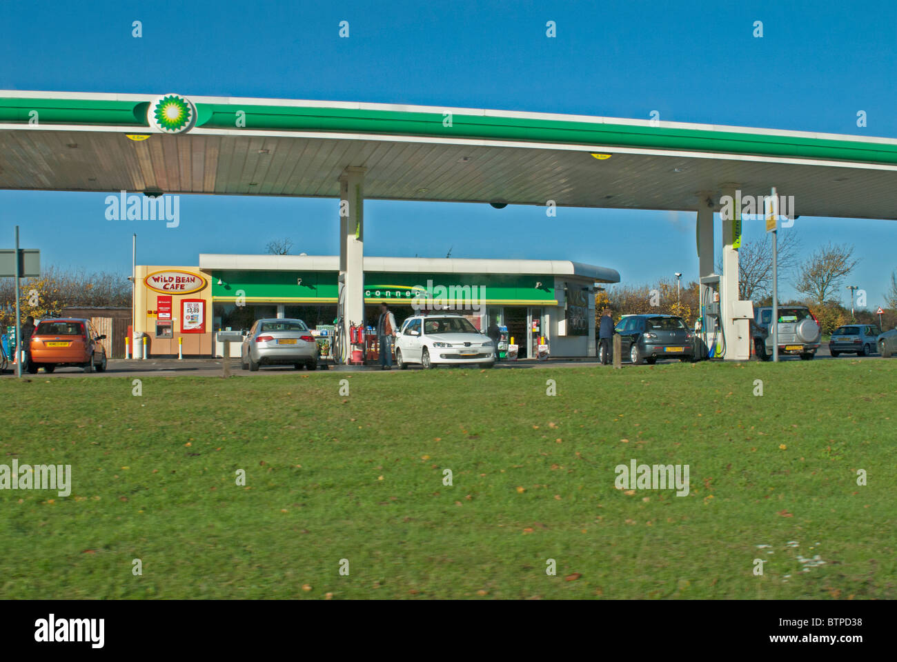 BP-Tankstelle Stockfoto