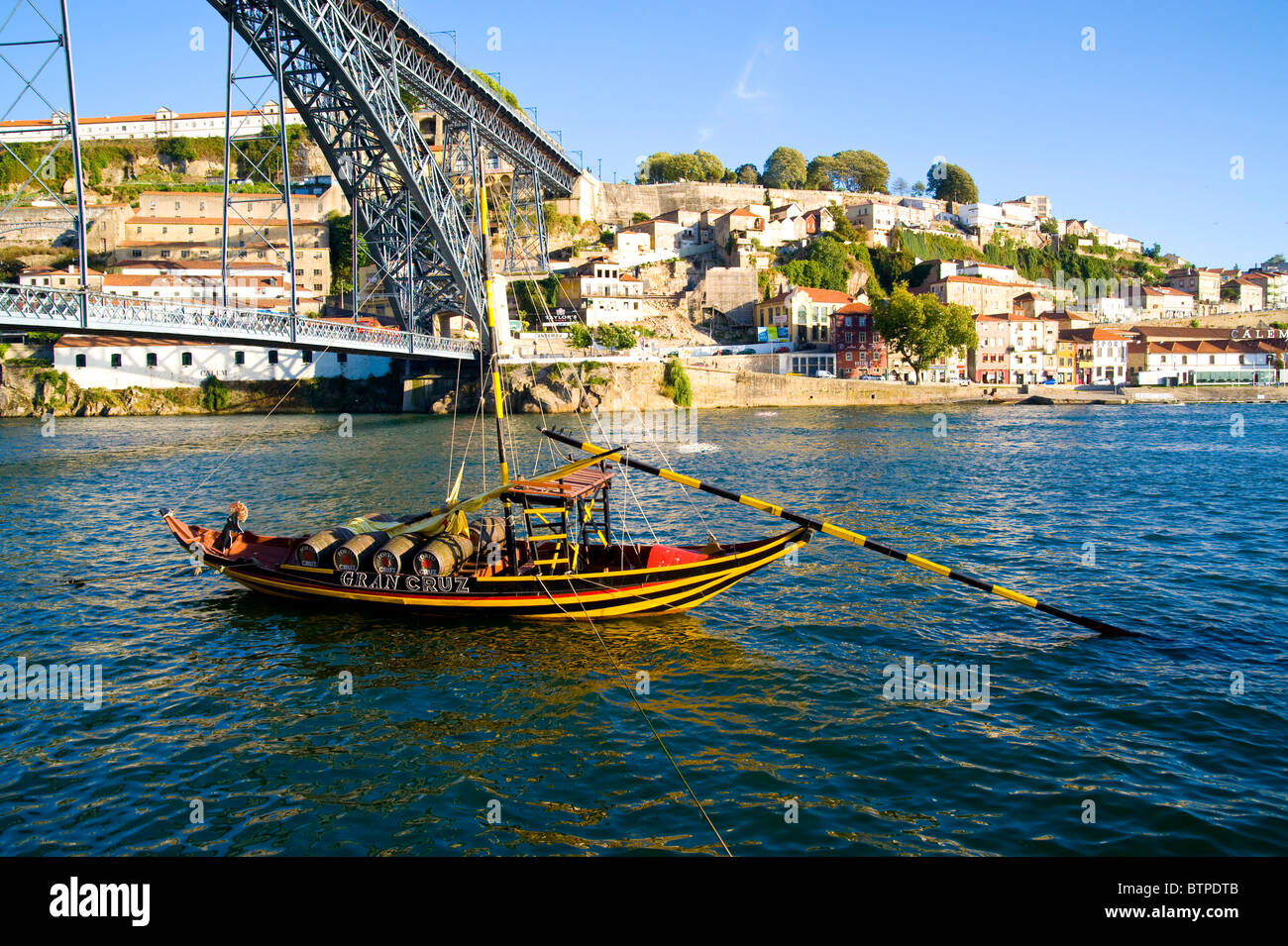 Hafen Barkasse, Douro-Fluss, Porto, Portugal Stockfoto