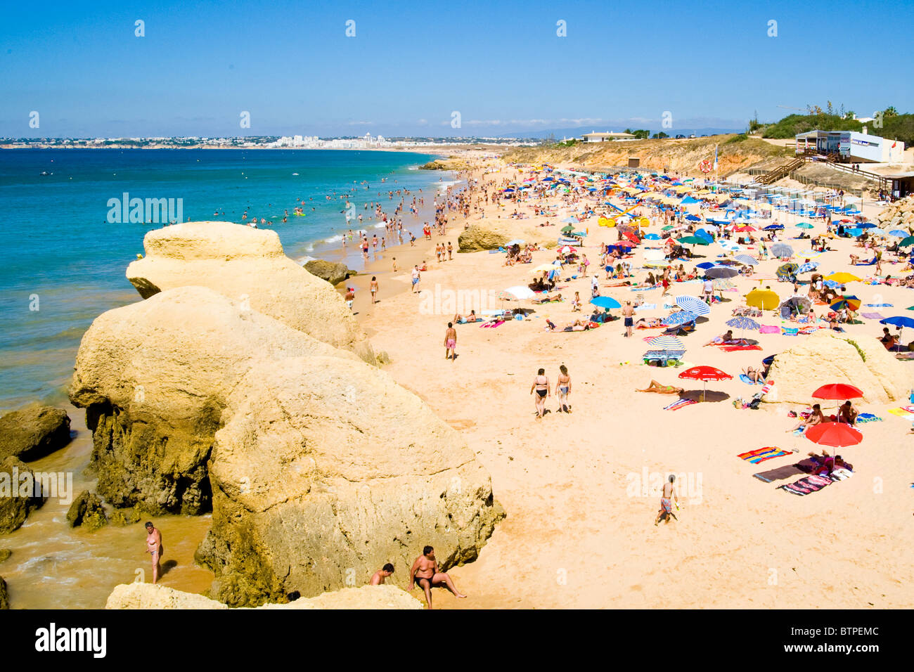 Praia da Gala, Strand, Albuferia, Algarve, Portugal Stockfoto