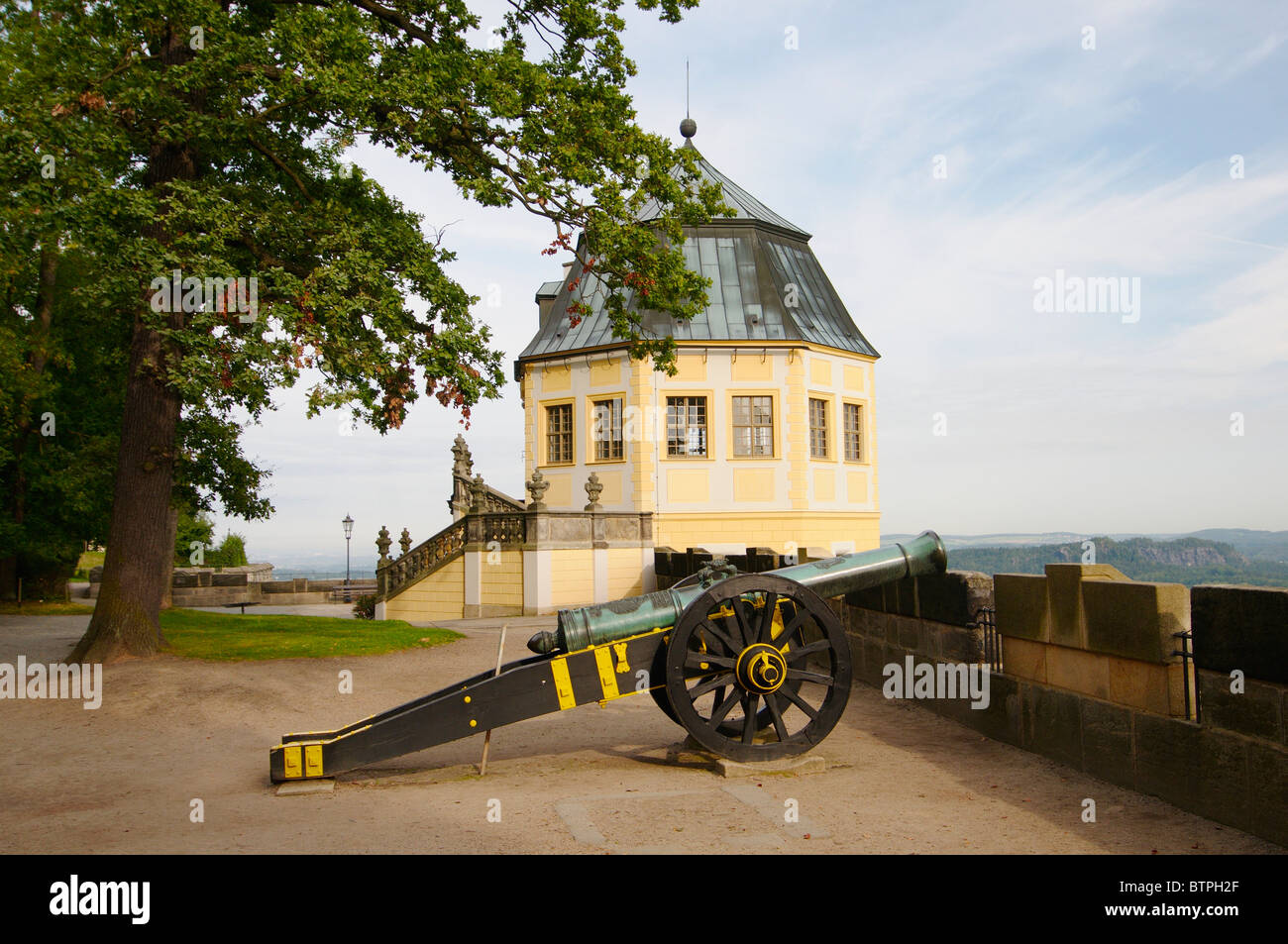 Deutschland, Sachsen, Festung Königstein, Canon im fort Stockfoto