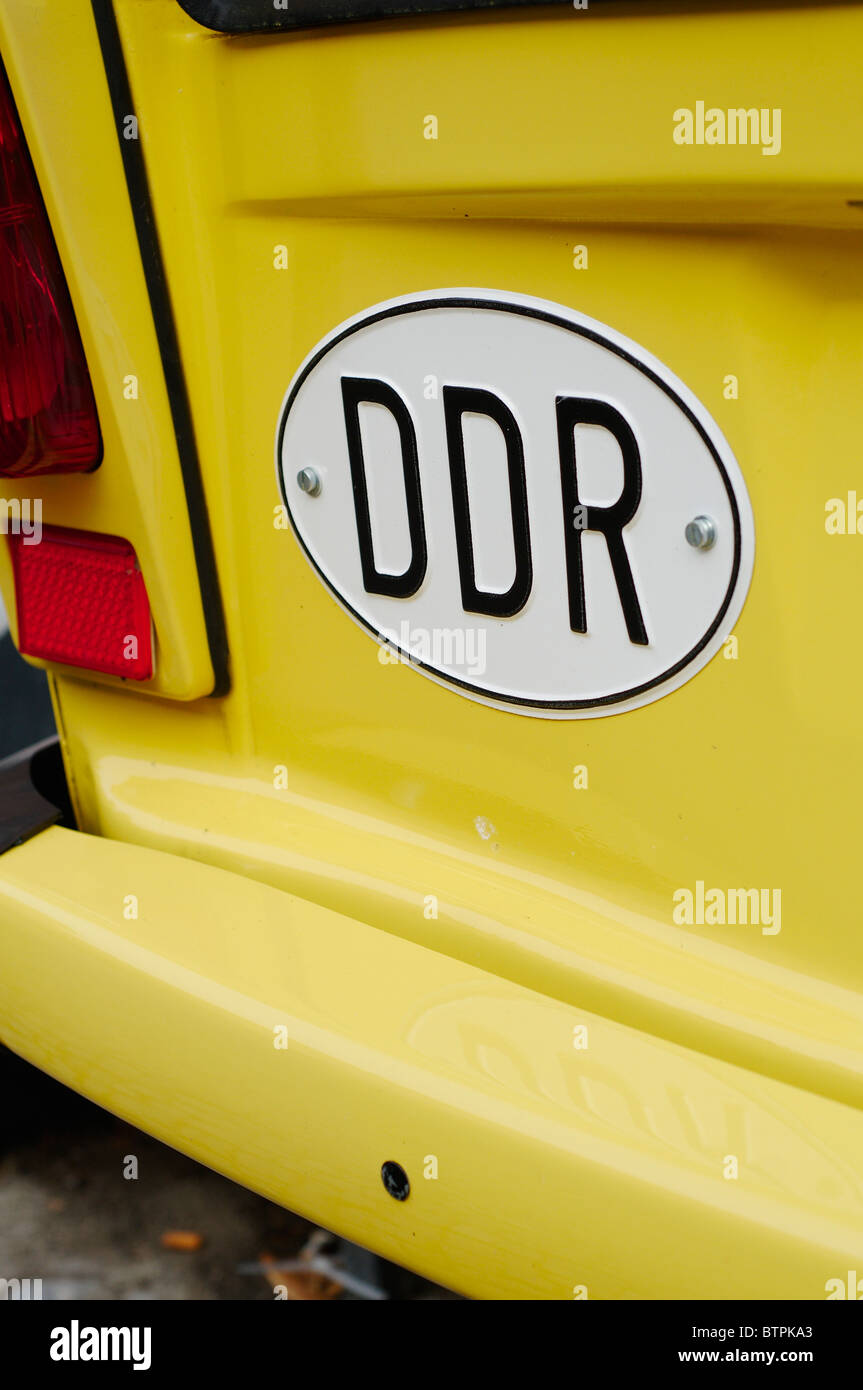 Deutschland, Tangermunde, DDR anmelden Trabant Auto Stockfoto