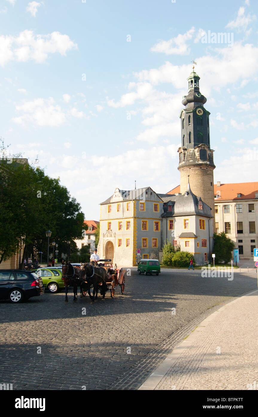Alte Stadt und das Schloss-Museum, Weimar, Thüringen, Deutschland Stockfoto