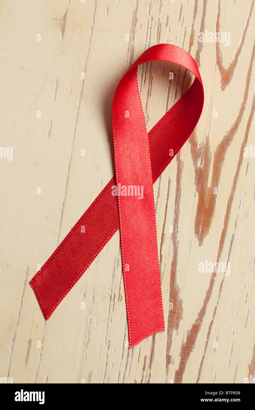 AIDS-Schleife Rot Stockfoto