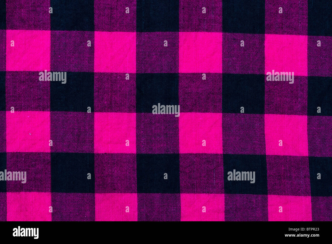 Rot-weiß karierten Stoff Hintergrund closeup Stockfoto