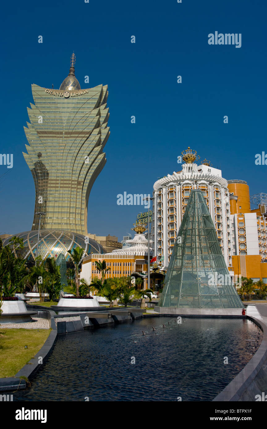 Asien, China, Macau, Gran Lisboa Casino Stockfoto