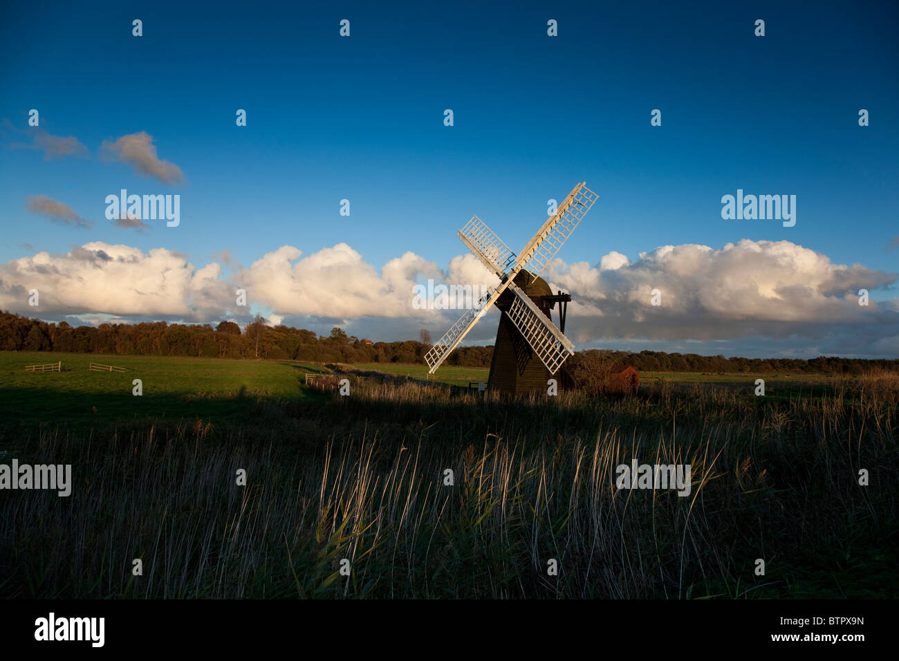 Herringfleet Wind Mill Norfolk Broads Stockfoto