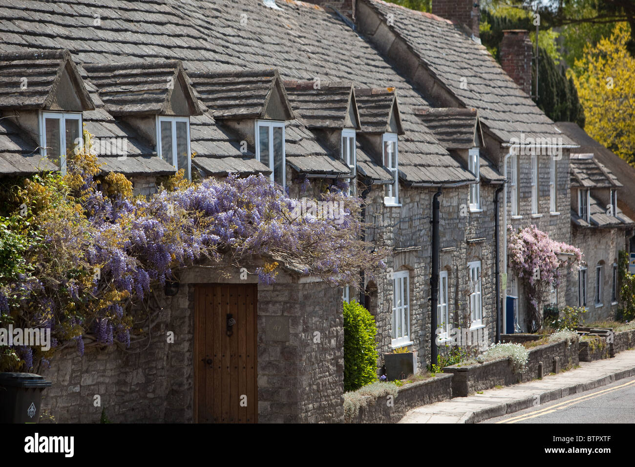 Corfe Castle Dorf England Uk Stockfoto