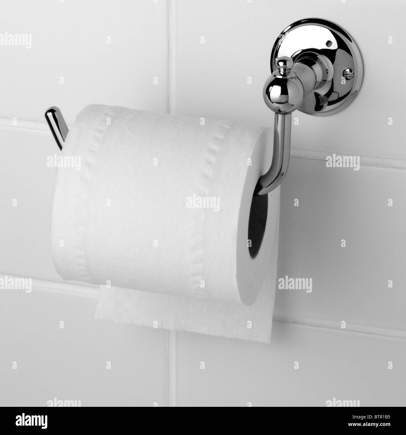 WC-Papierhalter Stockfoto