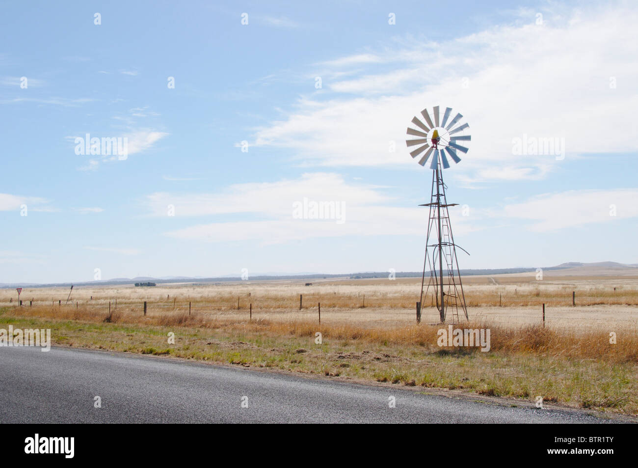 Australien, zentrale Victoria, Glengower, Windkraftanlage Stockfoto