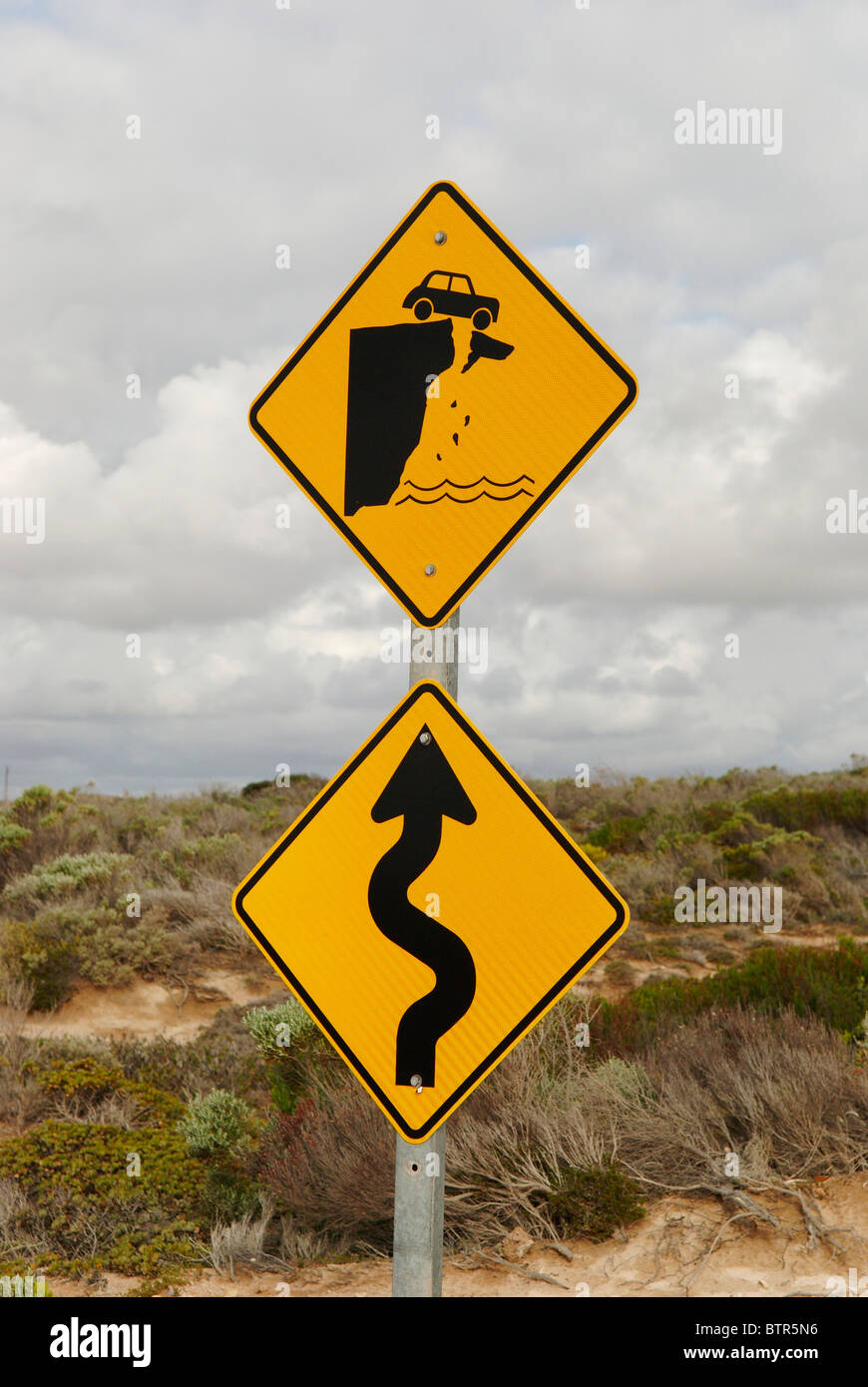 Australien, Road-Warnschild Stockfoto