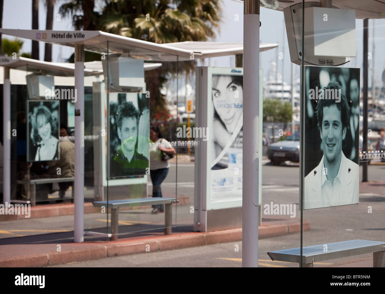 Bus Bahnhof Dekoration Cannes Frankreich Stockfoto