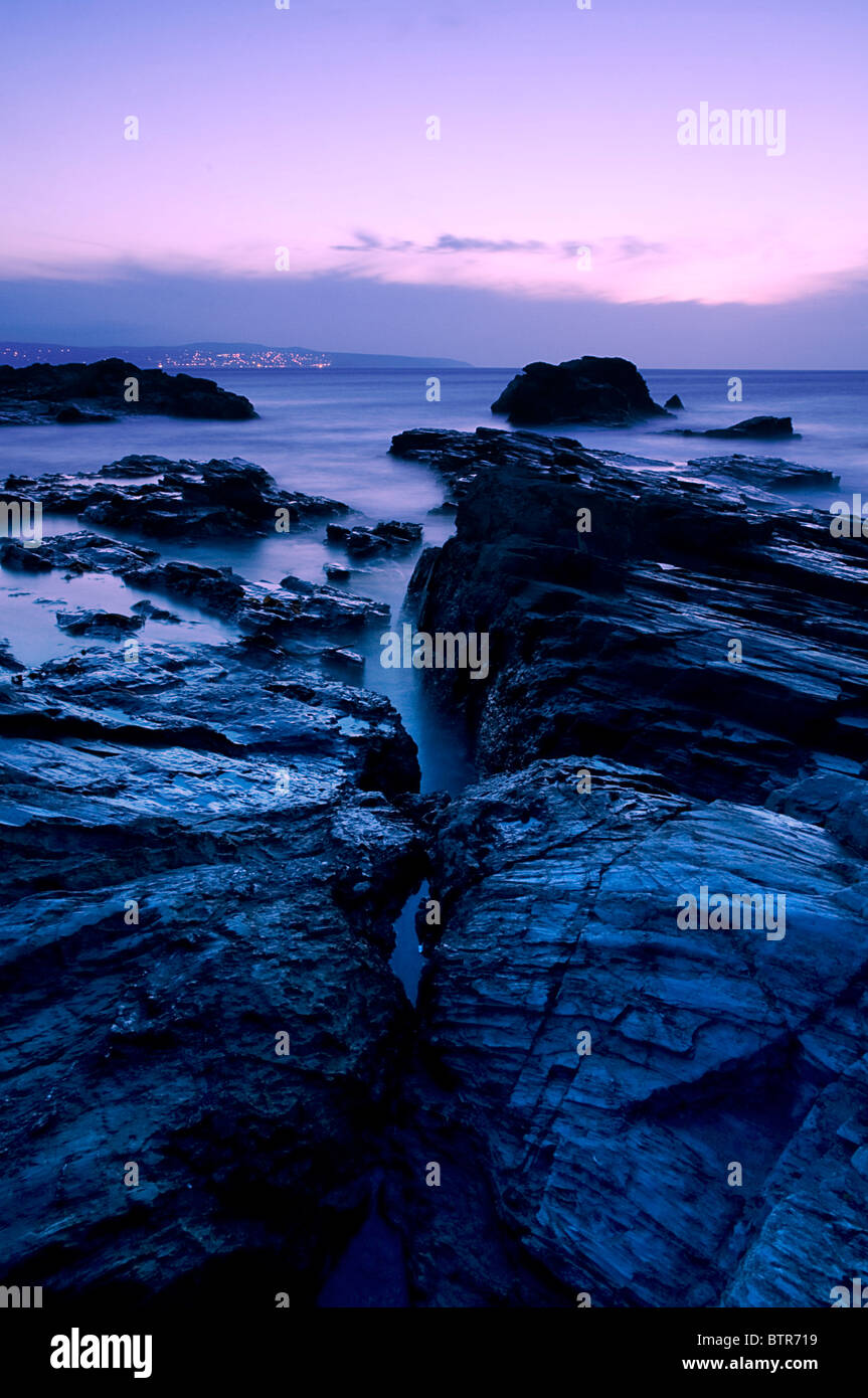 Ozean-Szene in cornwall Stockfoto