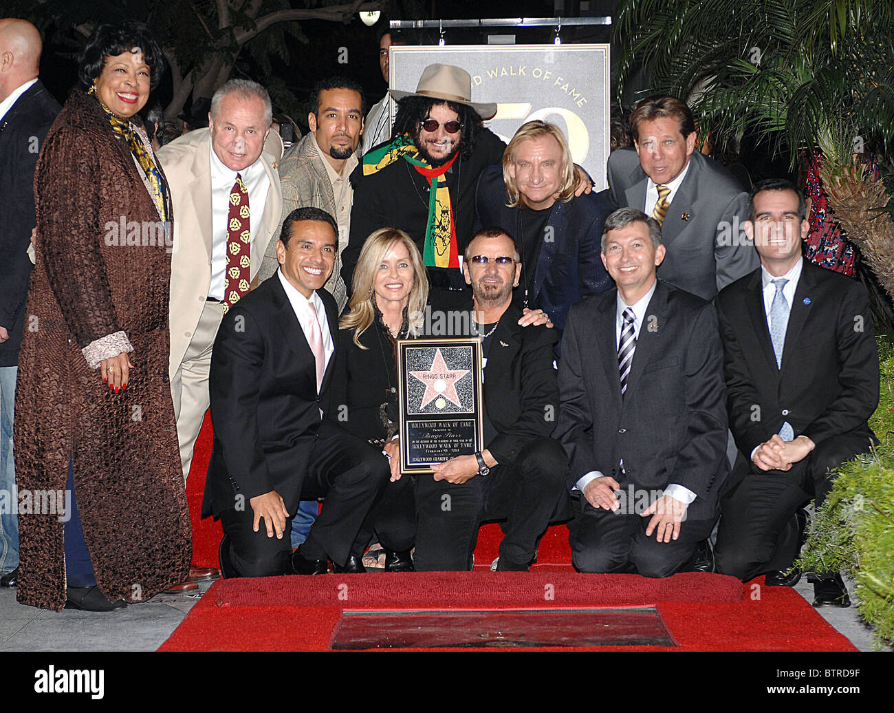 Stern auf dem Hollywood Walk of Fame Zeremonie für Ringo Starr Stockfoto