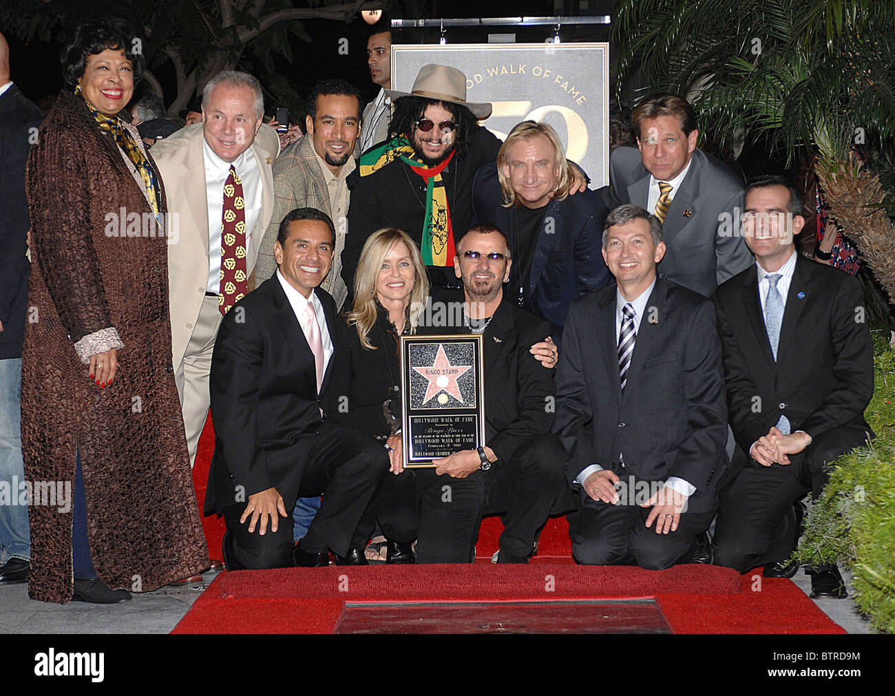 Stern auf dem Hollywood Walk of Fame Zeremonie für Ringo Starr Stockfoto