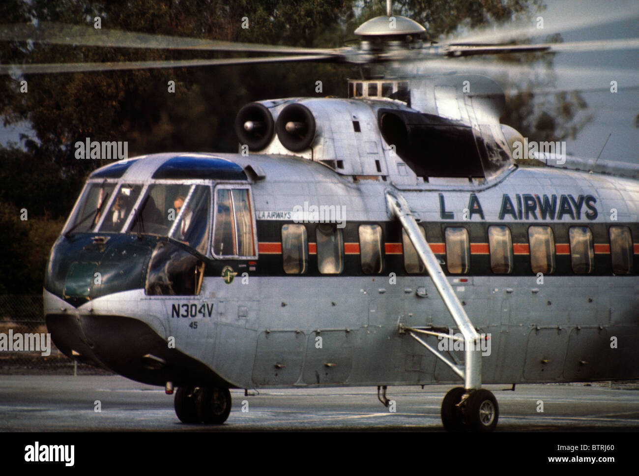 LA Airways Pendler Hubschrauber Hubschrauber Hubschrauber arbeiten Passagier aus Anaheim, Kalifornien, Los Angeles International airport Stockfoto