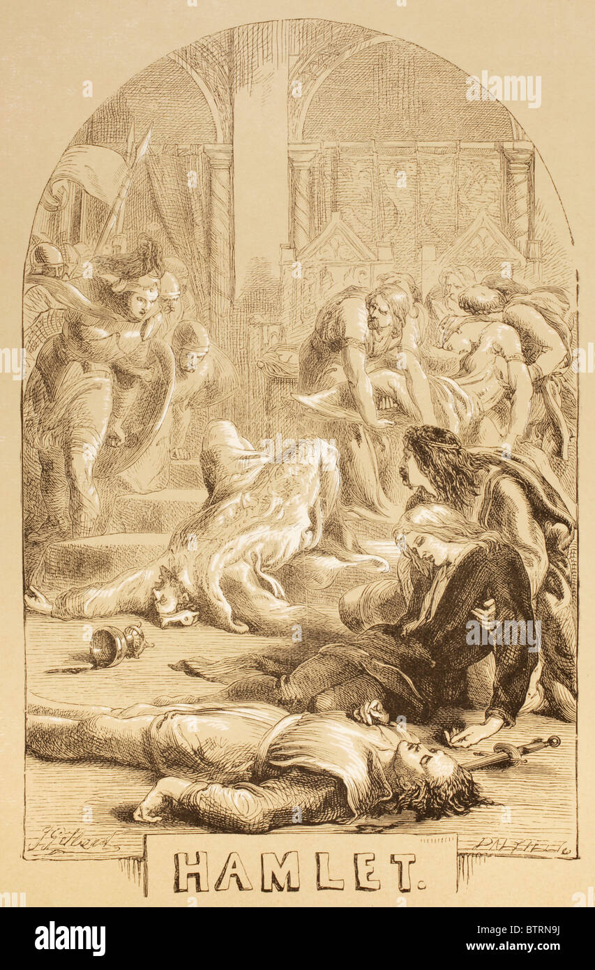 Illustration von Sir John Gilbert für Hamlet von William Shakespeare. Stockfoto