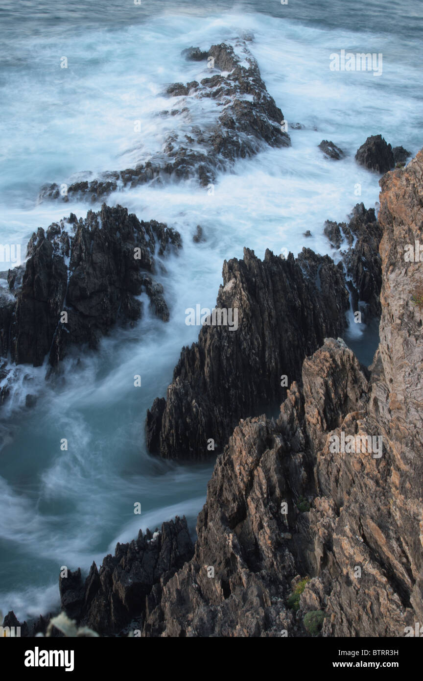 A Vela Küste, Cangas, Galicien, Spanien. Stockfoto