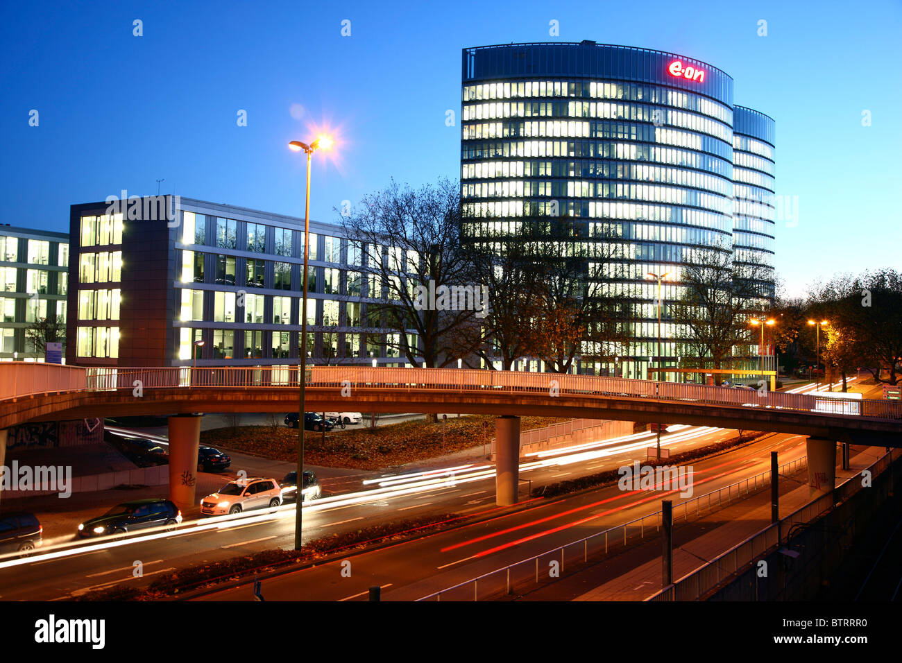 EON Ruhrgas, einer der in Deutschland führenden Energieunternehmen, neuen Hauptsitz in Essen, Deutschland. Stockfoto
