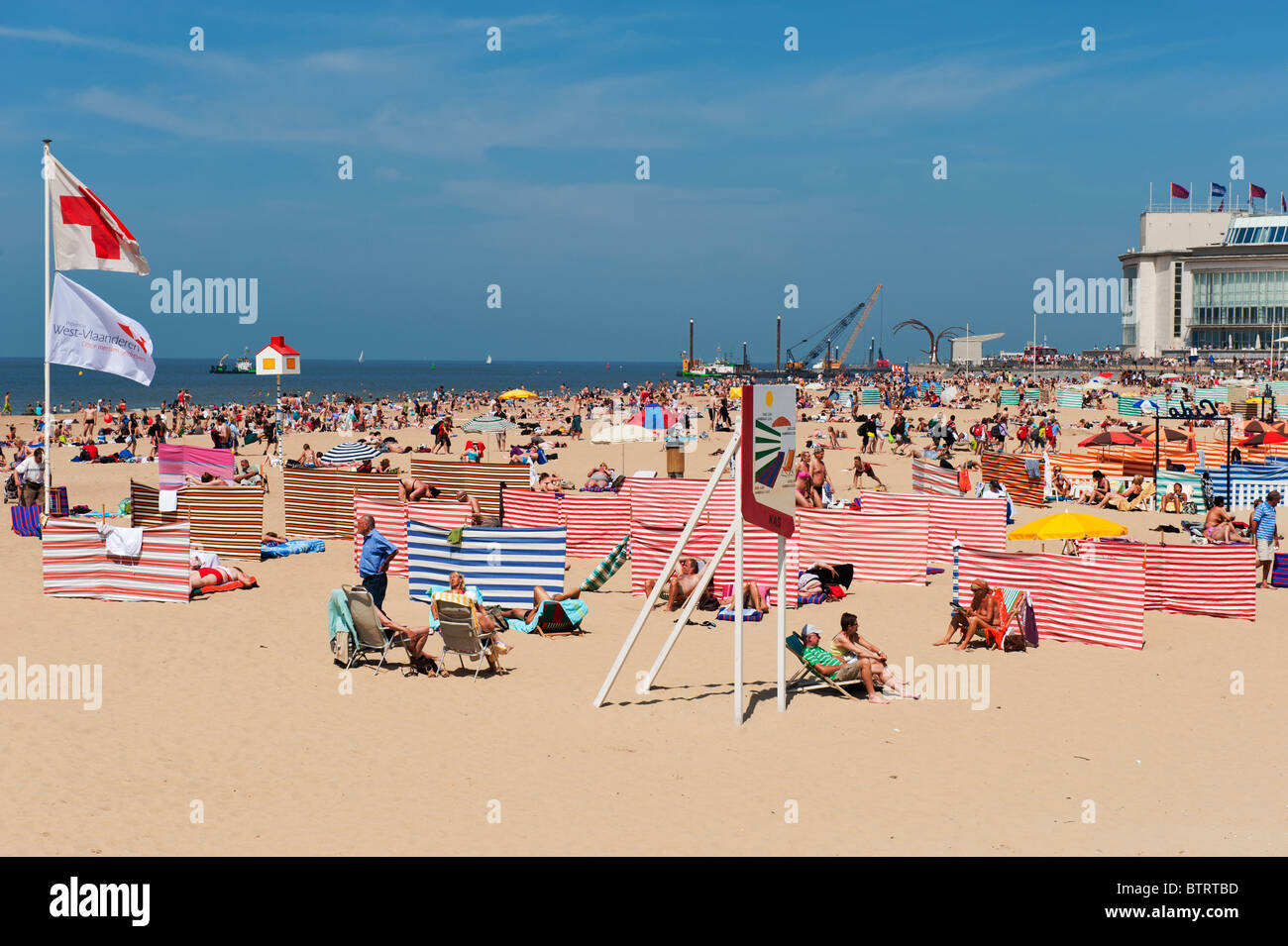 Strand von Ostende, Belgien Stockfoto