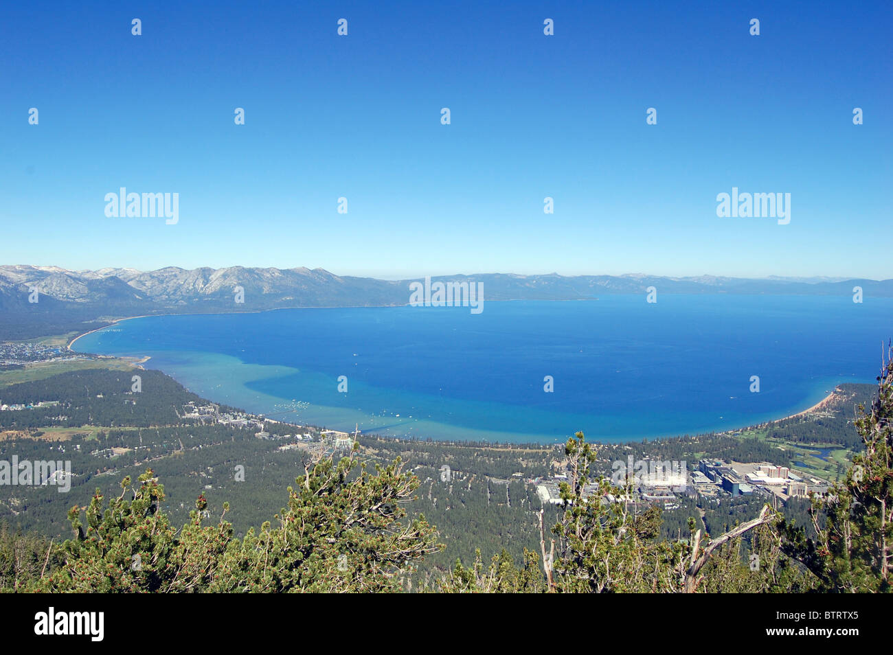 Blick auf Lake Tahoe, Kalifornien Stockfoto