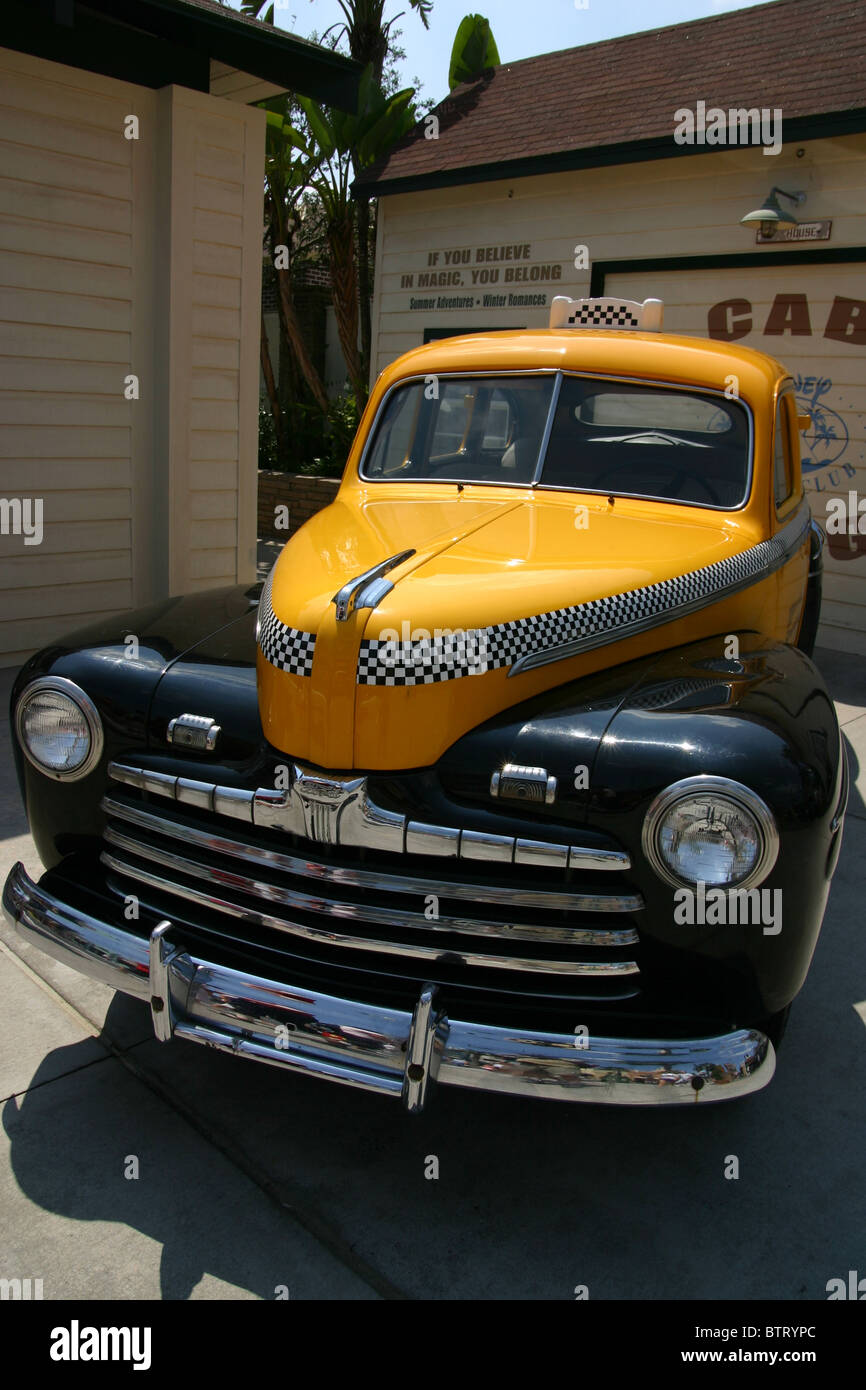 Alten Taxi in den Studios von Hollywood (MGM) in Orlando, Florida. Stockfoto