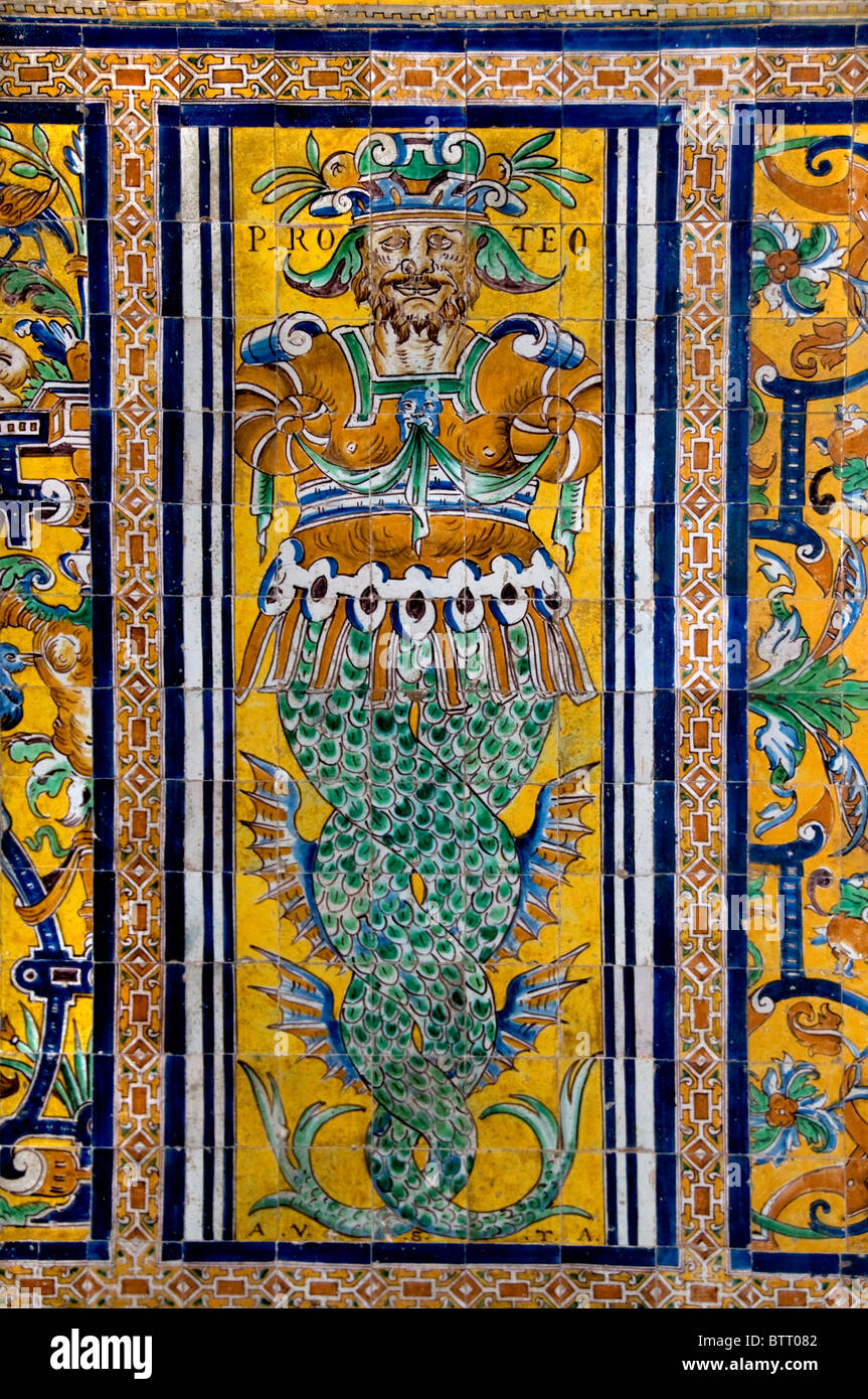 Maurische Festung Alcazar Sevilla Spanien Andalusien Königspalast. Stockfoto