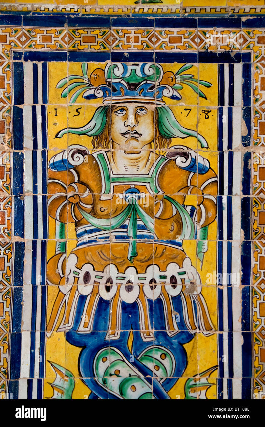 Maurische Festung Alcazar Sevilla Spanien Andalusien Königspalast. Stockfoto