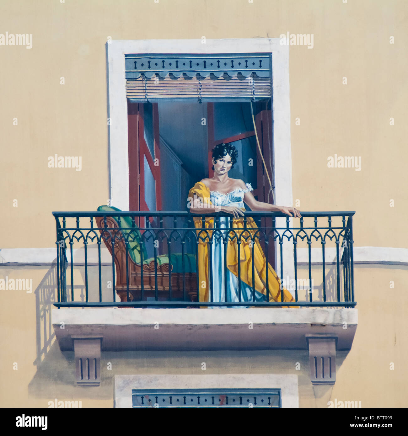 Gestrichene Wände - Fresko des Lyonnais (La Fresque des Lyonnais), Viertel Vieux Lyon, Frankreich Stockfoto